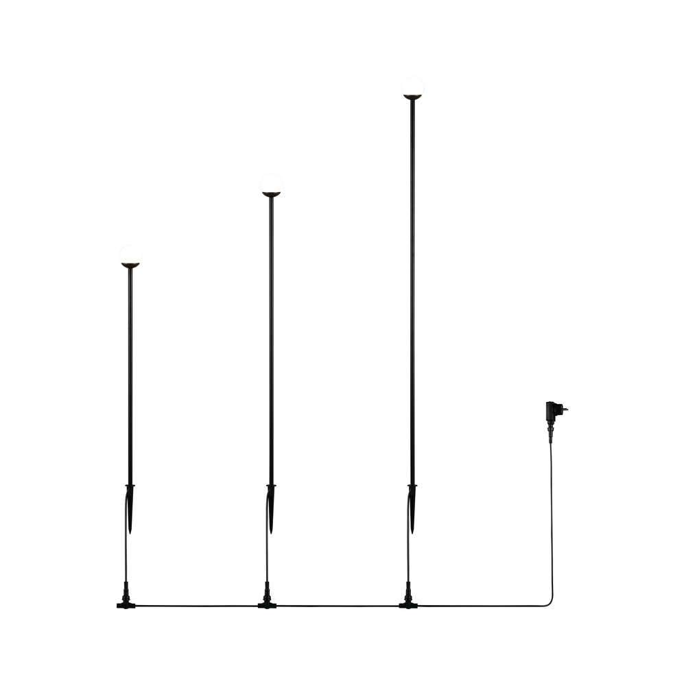 Gartenlampe Scoop Schwarz Trio 4017807697599