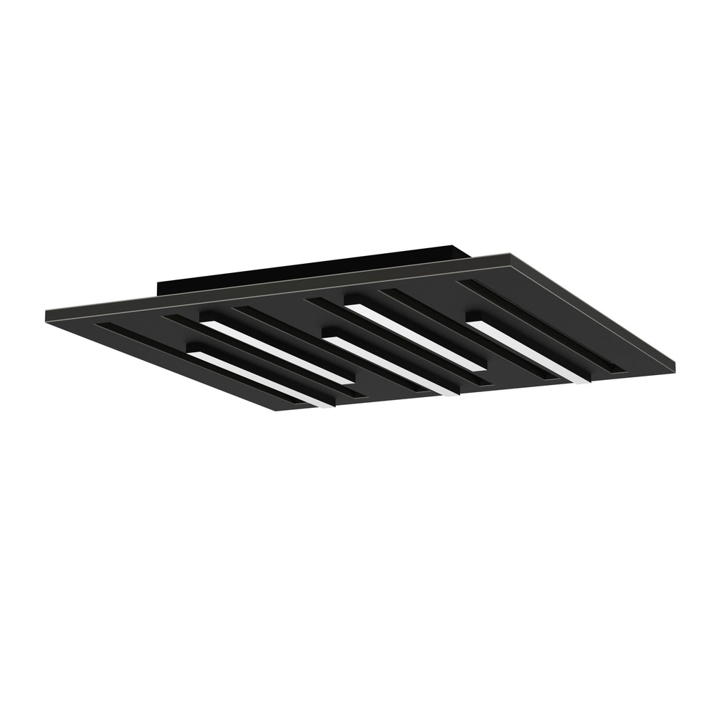 Intelligente Deckenbeleuchtung Pitrignani-Z Quadrat 38 x 38 cm Schwarz