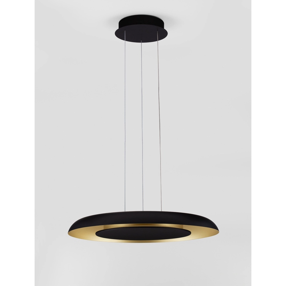 Moderne Pendelleuchte Epos Ø 60cm schwarz mit gold Lyora 5212017463272