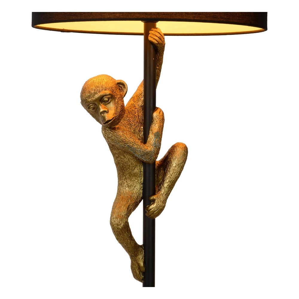 Stehlampe Extravaganza Chimp Affe Schwarz mit Gold Lucide 5411212105332