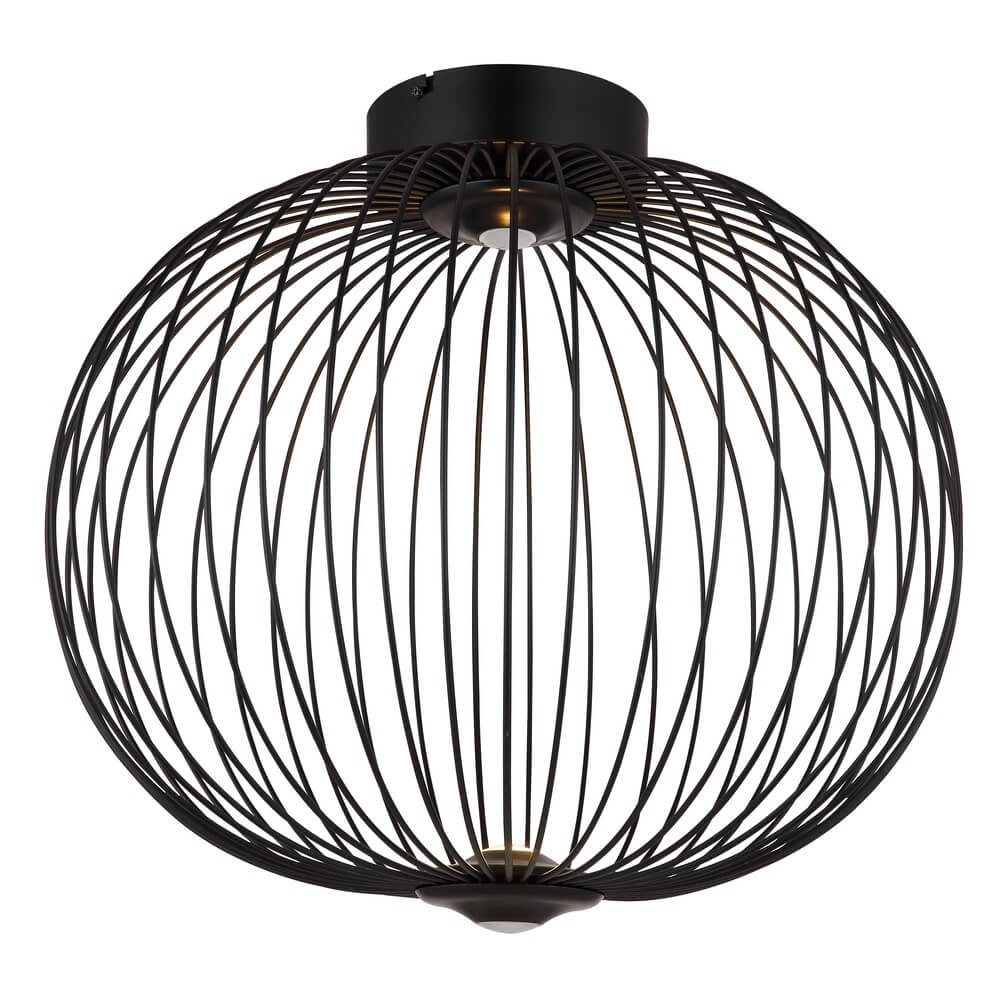 Schwarze Deckenleuchte Galway Einzelkäfig Ø 50cm Globo 9007371468331