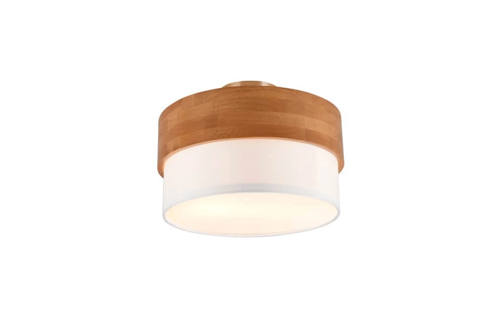 Ø 30cm Deckenleuchte Seasons Holz mit Weiß Trio 4017807526158
