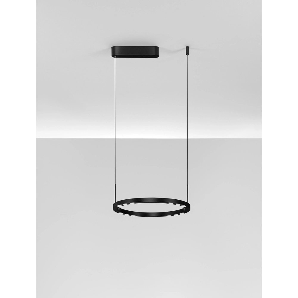 Schlanke Pendelleuchte Lunette schwarz Ø 40cm Lyora 5212017465184