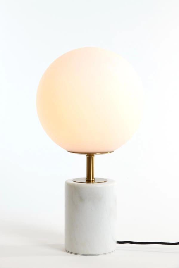 Design-Tischleuchte Medina weiß mit gold 47cm Light & Living 8717807650902