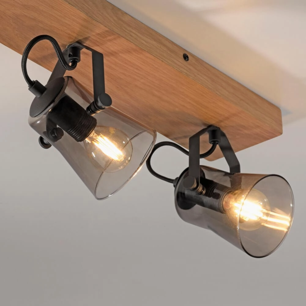 Deckenleuchte Green Langstrom Holz 3-flammig Just Light 4043689994884
