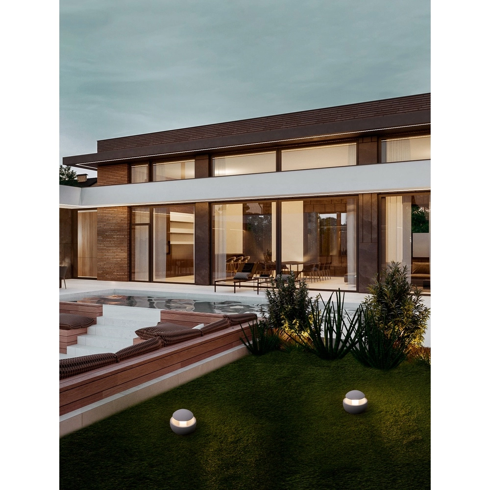 Design-Gartenleuchte Minor Beton grau Lyora 5212017454454