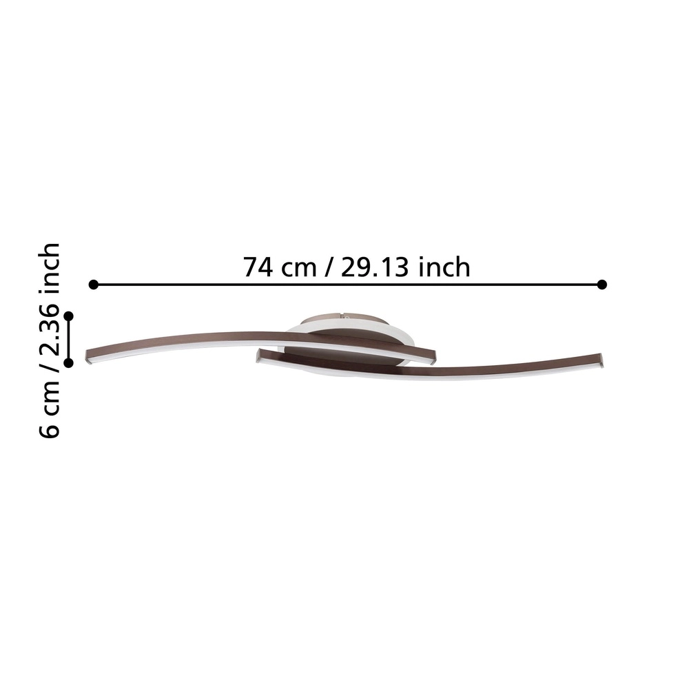Deckenlampe Lungolago LED – Bronze – rund Eglo 9008606316069