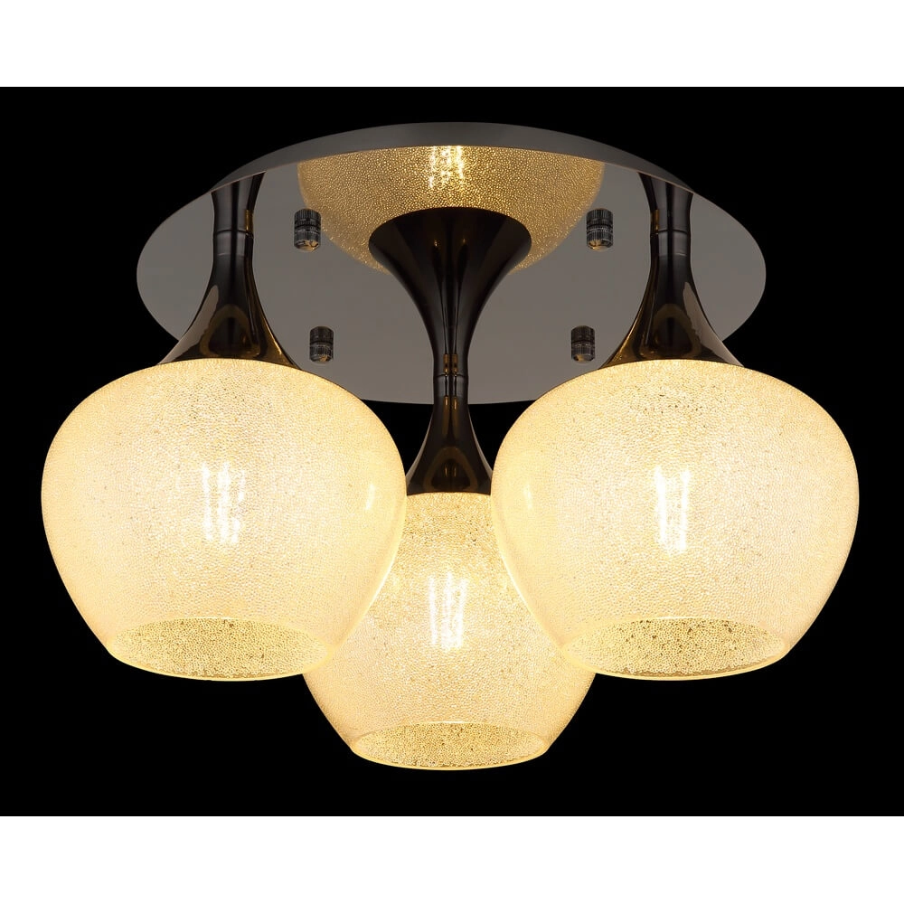 Anthrazit Deckenleuchte Maxy mit weißem Glas 3-flammig Ø 45cm Globo 9007371447183