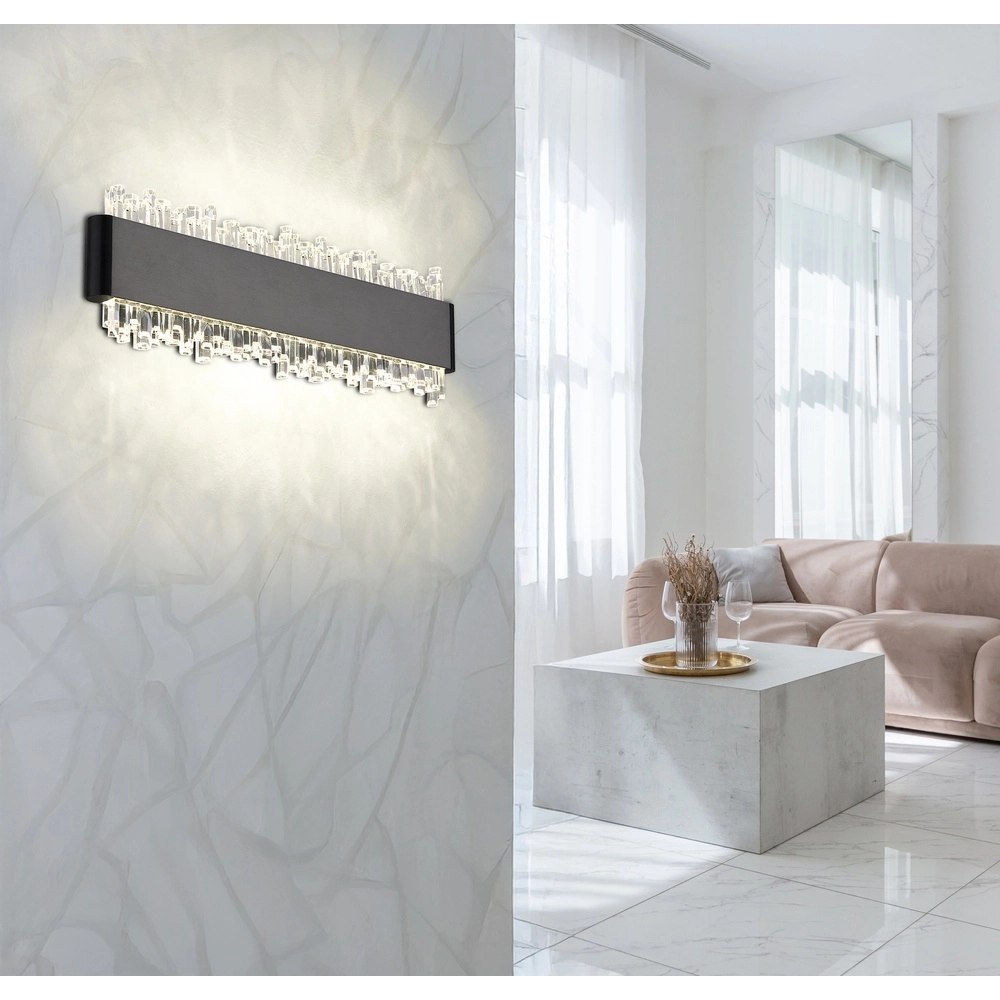 Schwarze Wandlampe Stalagmita 25 cm Globo 9007371578740