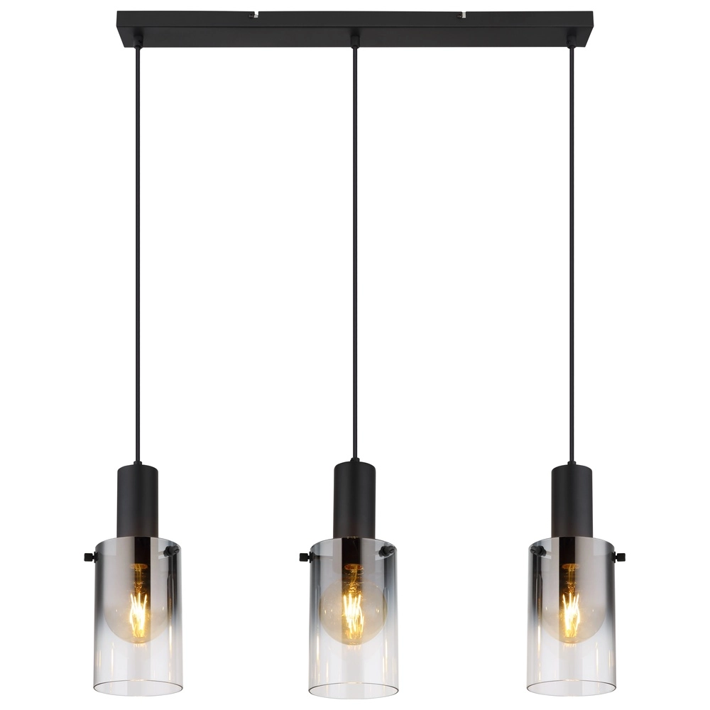 3-Licht Pendellampe Florentina Schwarzes Design Globo 9007371452149
