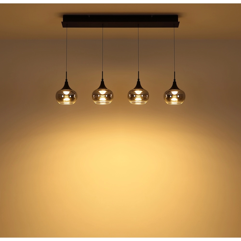 Design-Pendellampe Lui 4-Licht Schwarz Globo 9007371589609