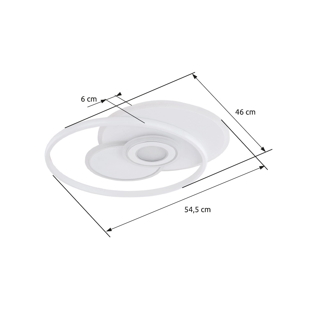 Design-Deckenlampe Roderick Weiße runde 3000-6000K Globo 9007371408528