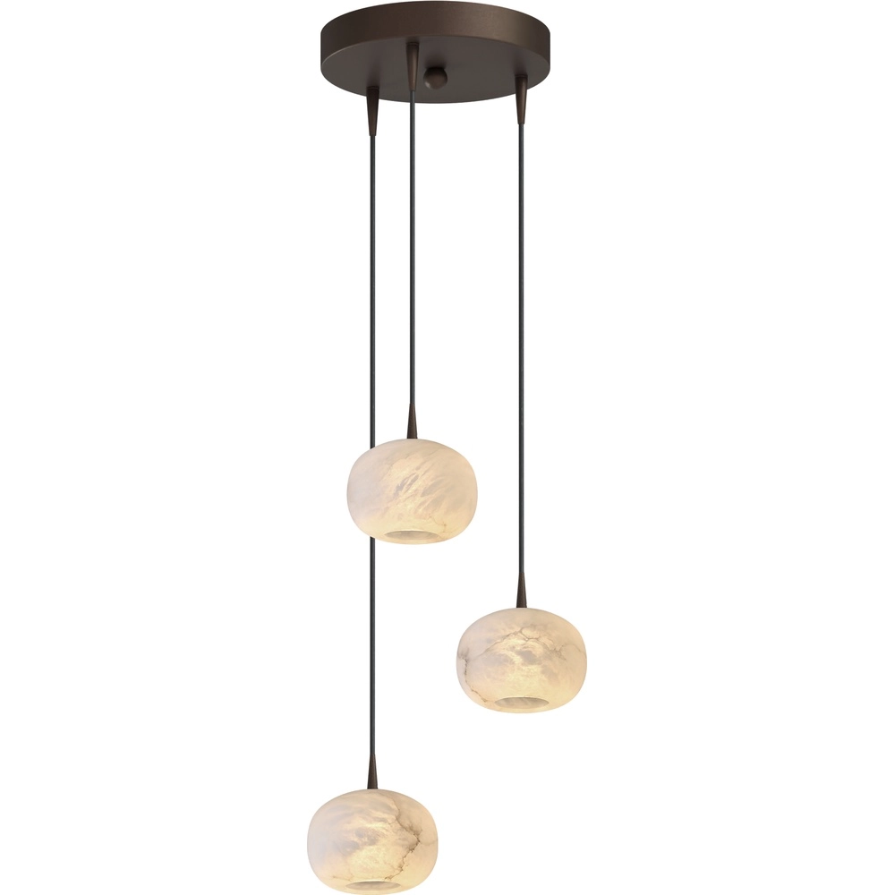 Design-Pendellampe Alta 3-Light-Kakao
