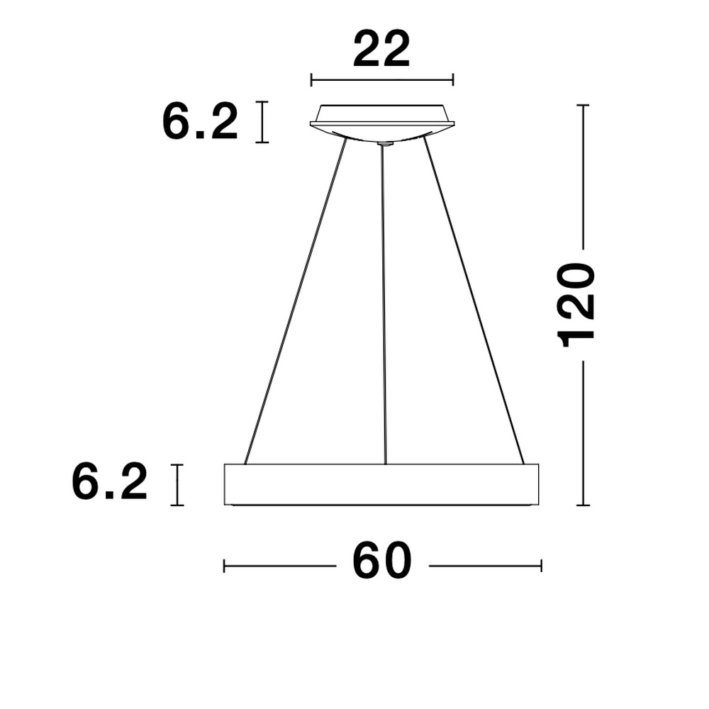 Pendelleuchte Rando Thin kaffeebraun Ø 60cm Lyora 5212017420244