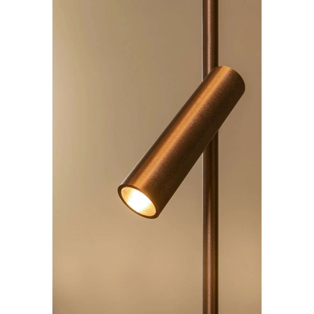 Elegante Stehlampe mit Leselampe Applause Gebürstetes Kupfer – LED Premium by Lucide 5411212221872