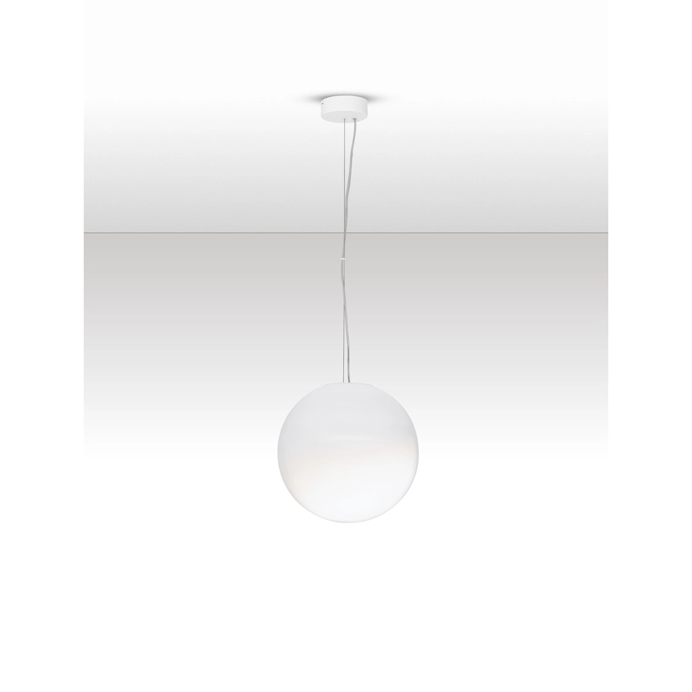 Weiße Pendelleuchte Bolita Glühbirne Ø 30cm Lyora 5212017483577