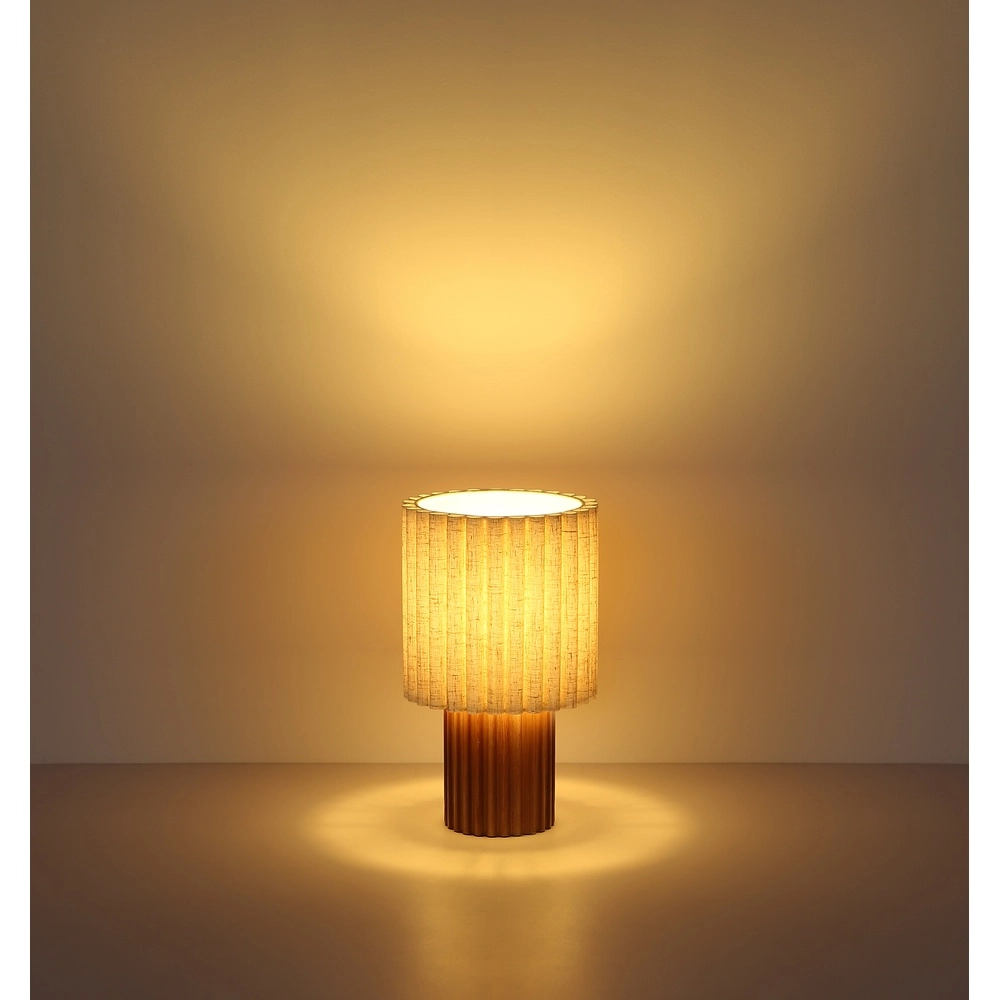 Einzigartige Tischlampe Jannie Braune Runde Globo 9007371586905