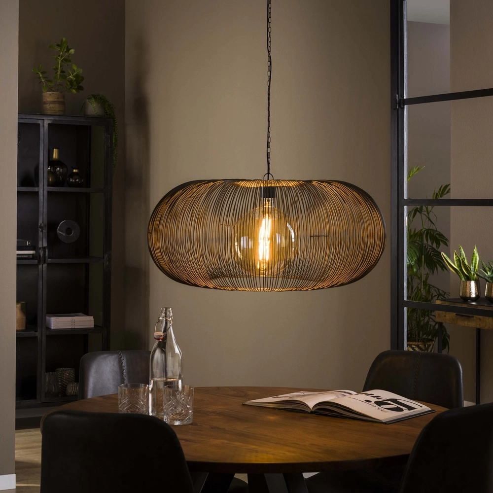 Draht-Pendellampe Ø 70cm Copper Schwarzer Nickel Lyora 8716803513242
