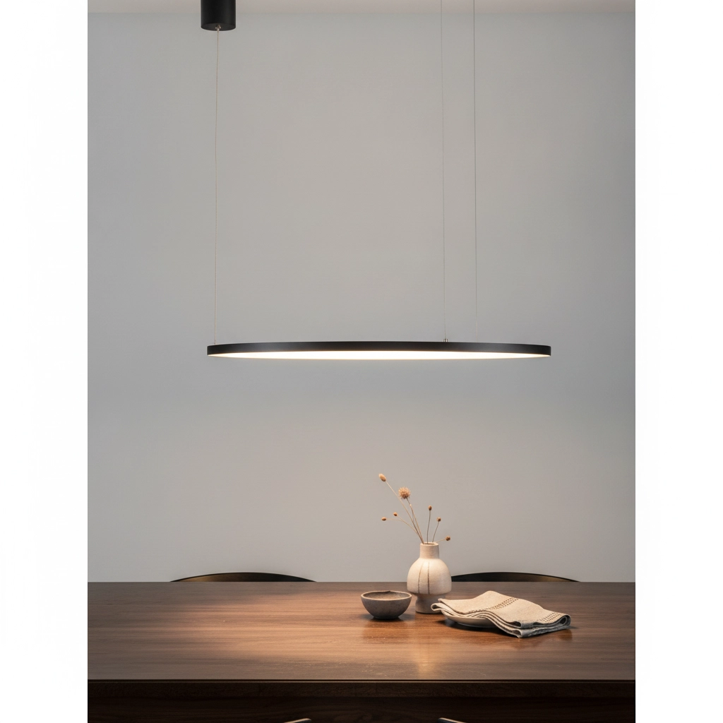 Runde Pendelleuchte Tarquin schwarz Ø 60cm