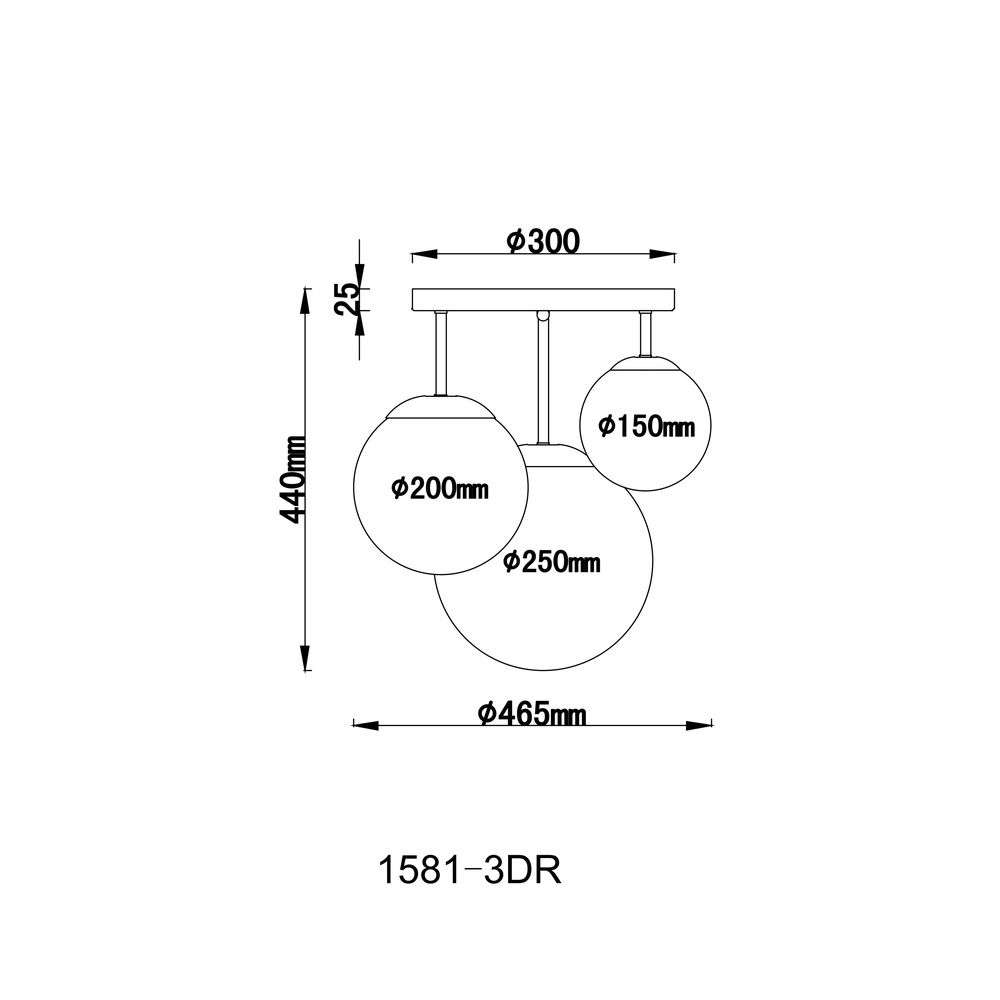 Design-Deckenlampe Joel Nickel mit Weiß Globo 9007371364039