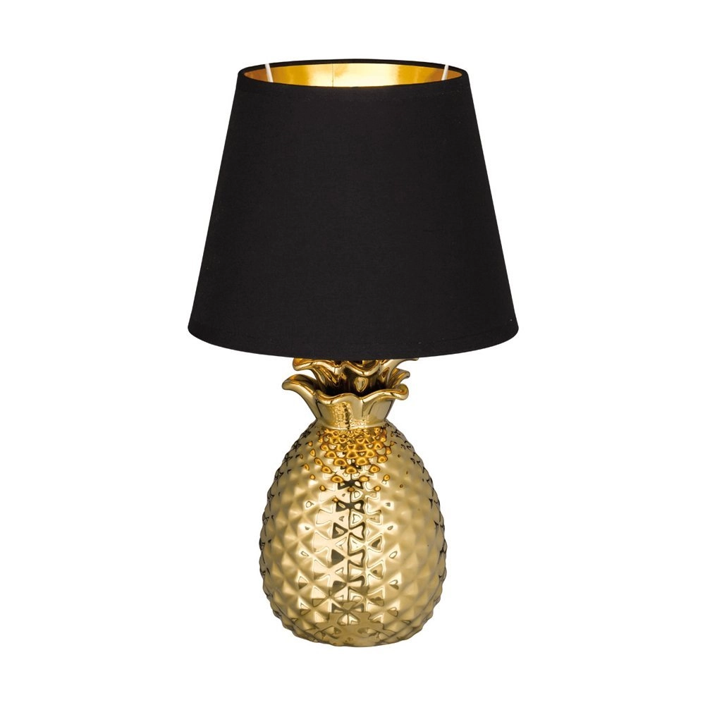 Tischlampe Pineapple 35 cm Gold mit Schwarz