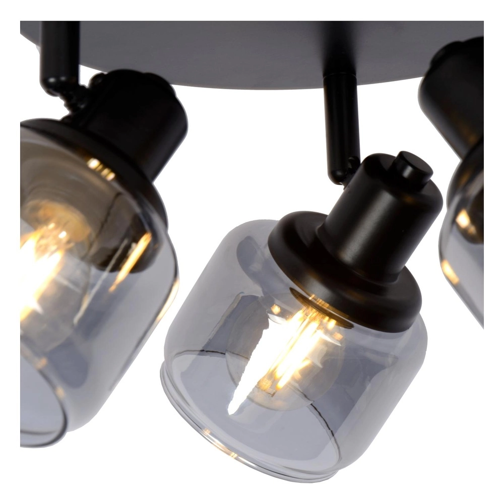 Deckenlampe Bjorn 3-Licht Schwarz Lucide 5411212771278