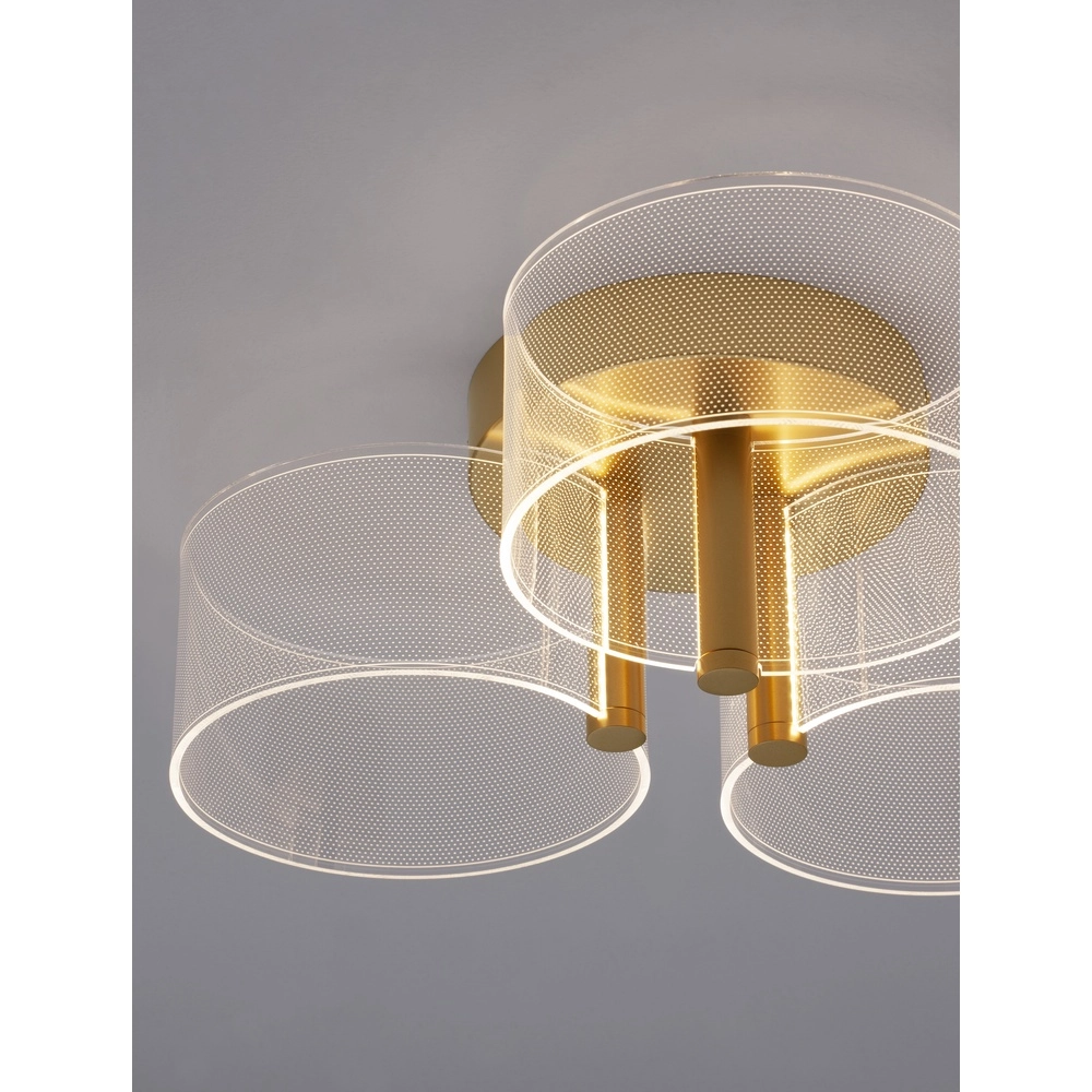Design-Deckenleuchte Gatlin gold Ø 44cm Lyora 5212017433497