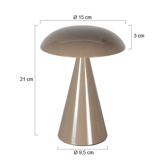 Wiederaufladbare Tischlampe Mush Braun Steinhauer 8712746188769