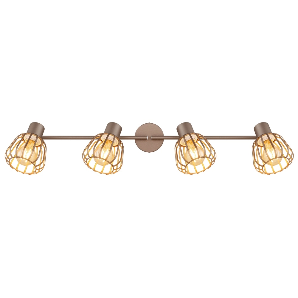 Deckenlampe Olin 4-helles Kaffeebraun Globo 9007371592579