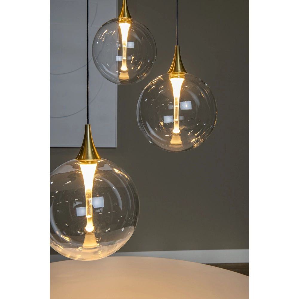 Design-LED-Pendelleuchten Gisela klar – 5x Ø 16 cm Premium by Lucide 5411212134806