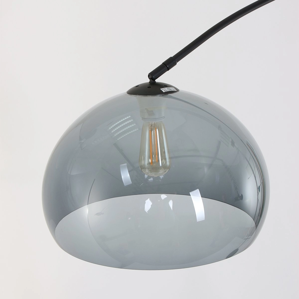Bogenlampe Stresa schwarz mit Rauchglas Steinhauer 8712746116489