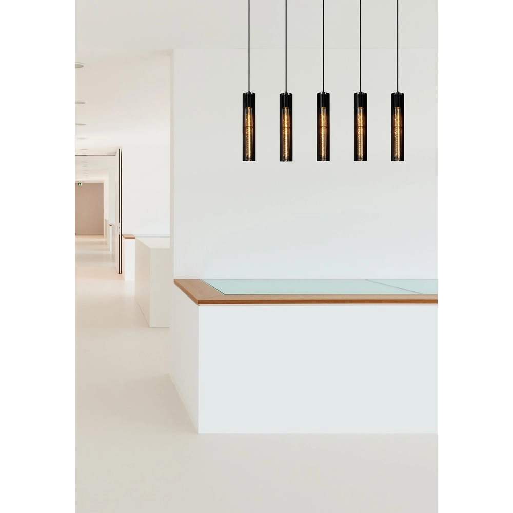 Design-Pendellampe Lionel 5-Licht Schwarz Lucide 5411212730435