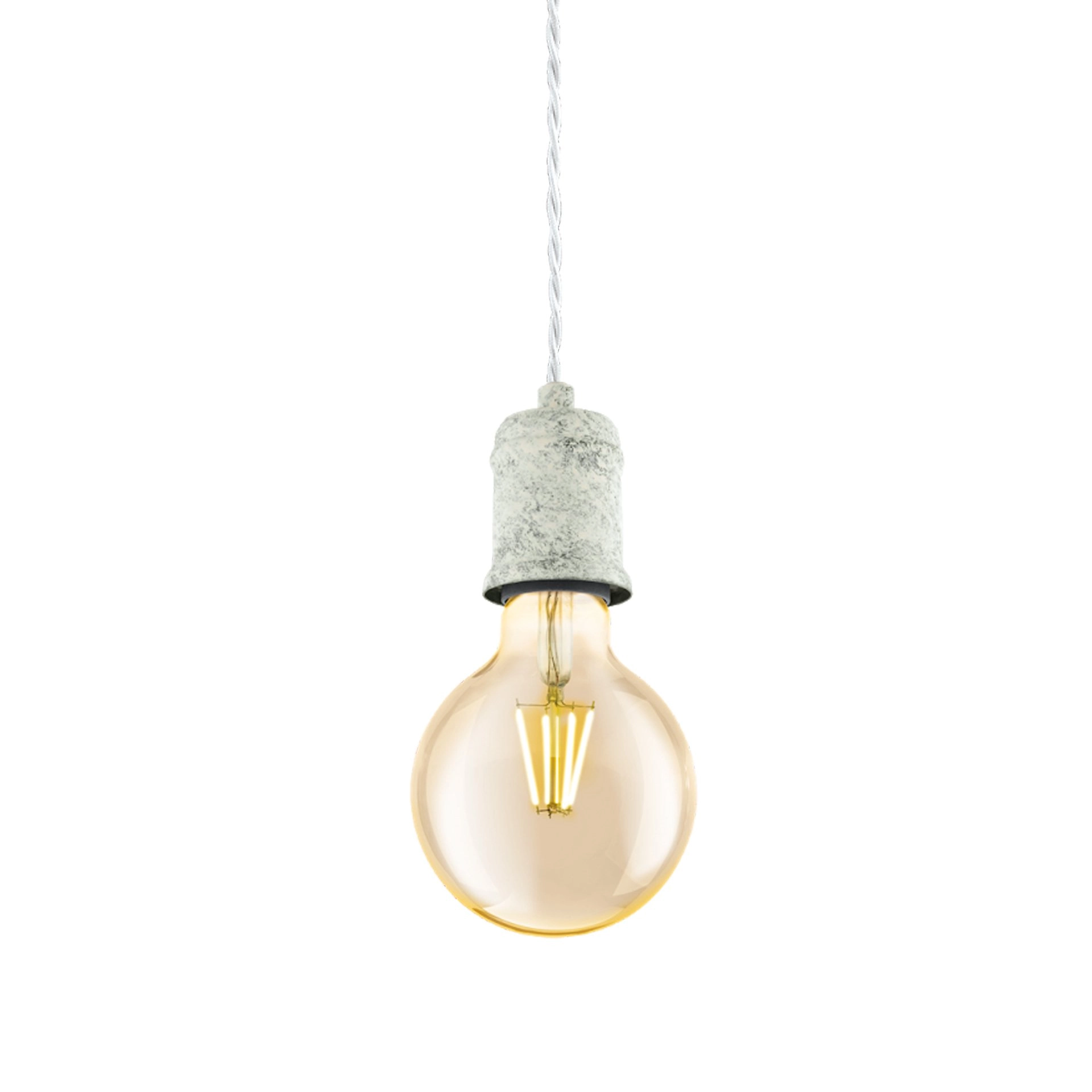 Ländliche Hängelampe Yorth Shuttle Vintage White