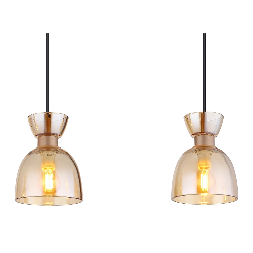 Design-Pendellampe Massey Kaffeebraun 3-Licht Globo 9007371533503