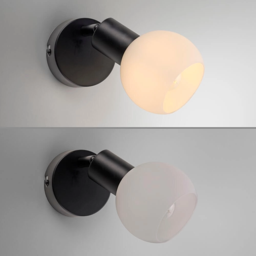 Schwarze Wandlampe Loki 1-Licht Just Light 4043689000752