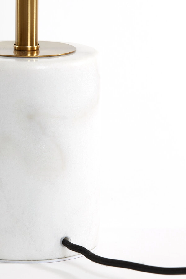 Design-Tischleuchte Medina weiß mit gold 47cm Light & Living 8717807650902