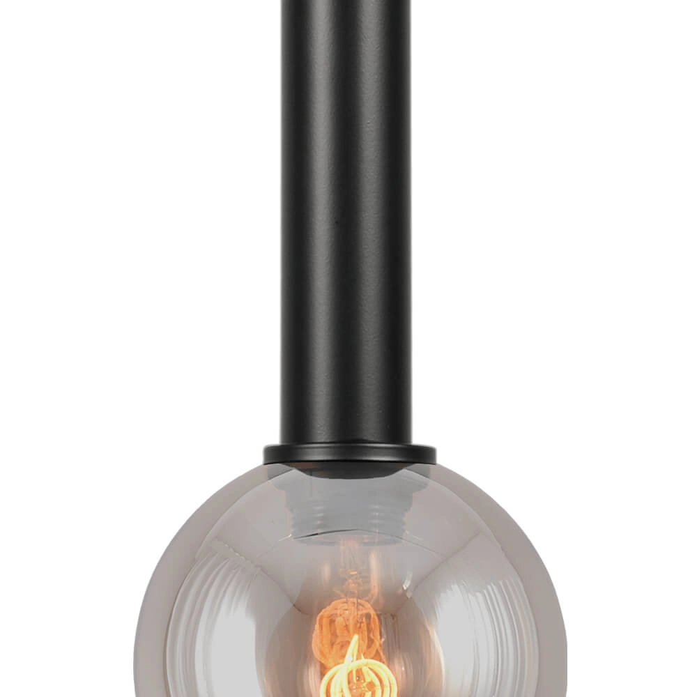 Hängelampe Ø 15cm Bella 2 Schwarz mit goldenem Glas Masterlight 8718121334288