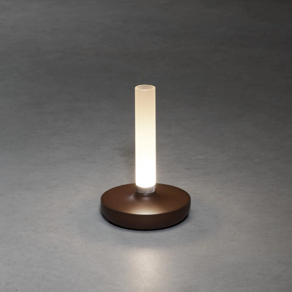 Wiederaufladbare Tischlampe Biarritz rostbraun KonstSmide 7318308279732