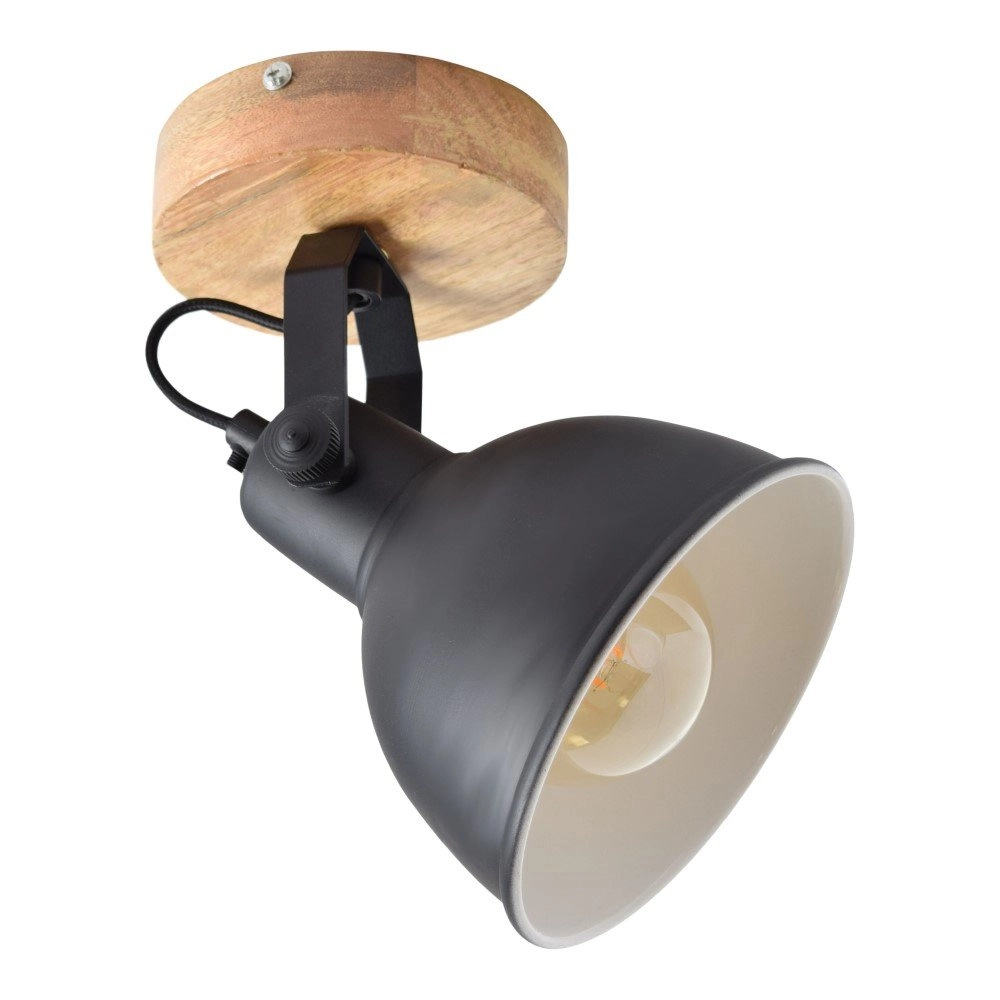 Deckenstrahler Woody Ø16 Single schwarz