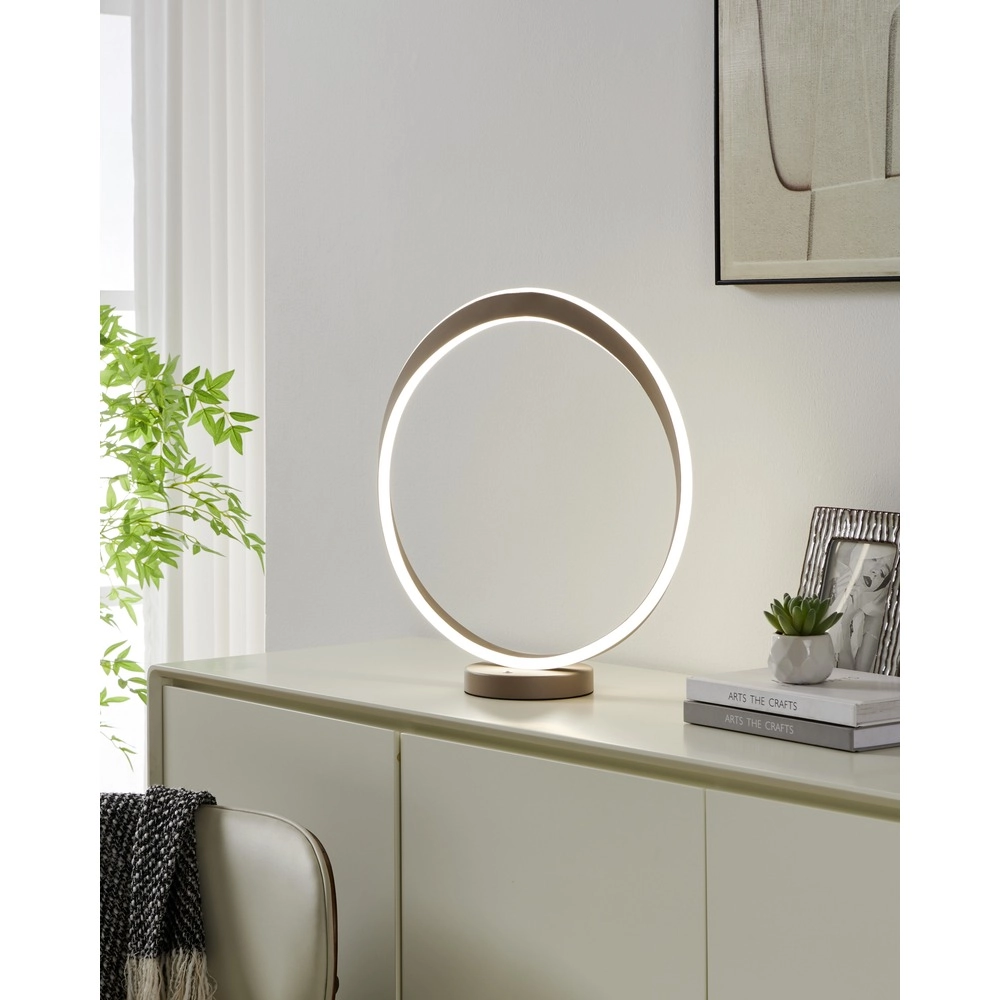 Design-Tischlampe Camerota Sandbraun Eglo 9008606391356