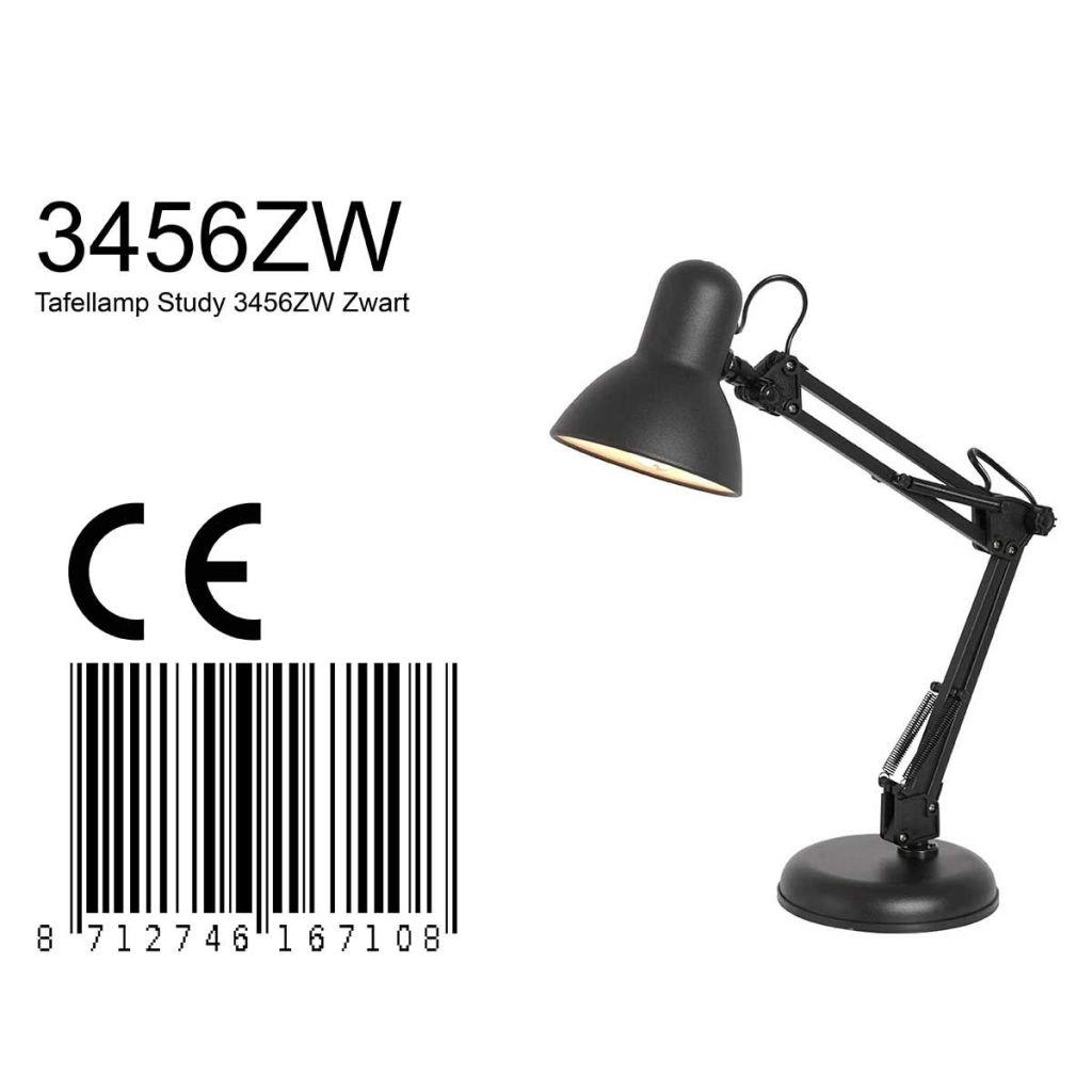 Schreibtischlampe Study Schwarz Steinhauer 8712746165388