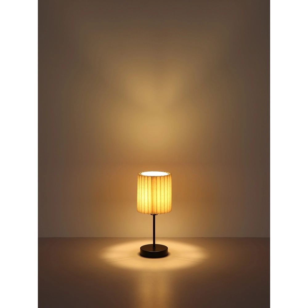 Tischlampe Page Ø 15 cm weiß mit Schwarz Globo 9007371525591