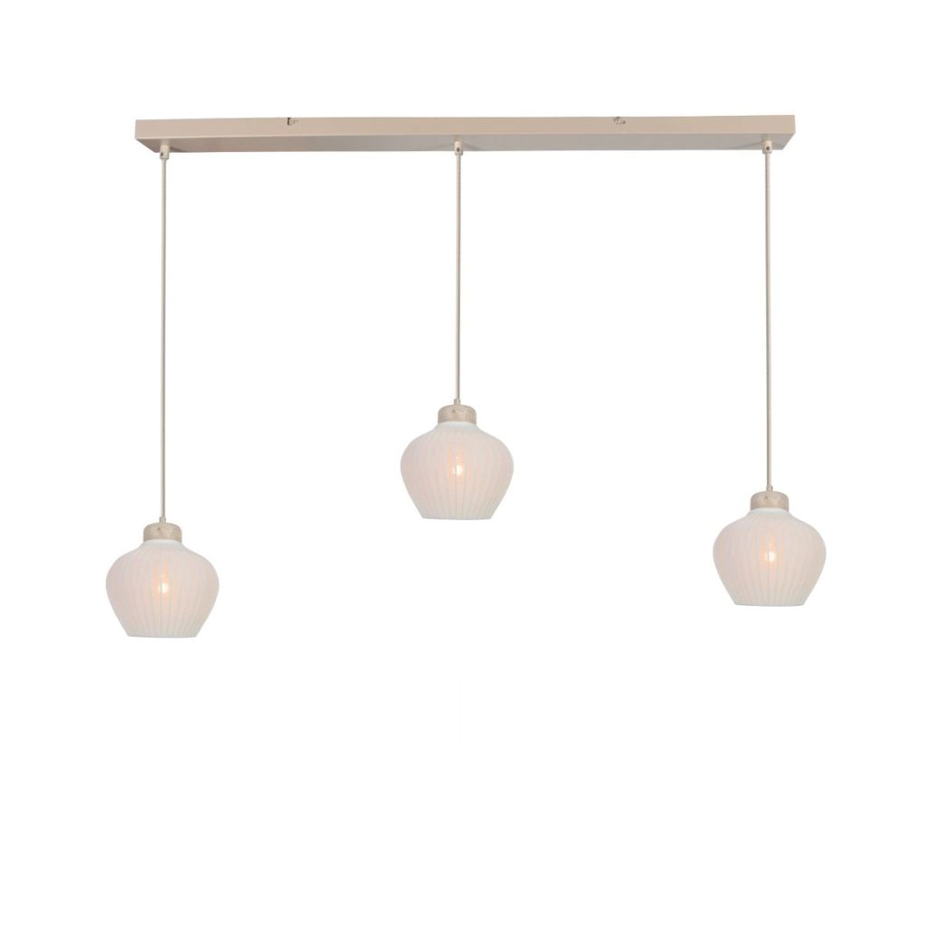 3-Licht Pendellampe Travino Sandbraun Steinhauer 8712746184372
