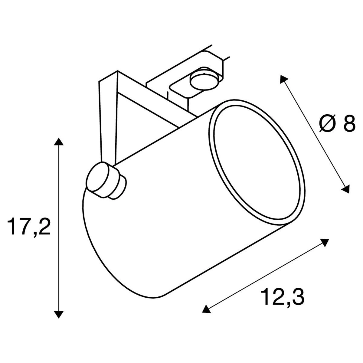 Schwarze Schiene Euro Spot 3-Phasen GU10 SLV 4024163128858