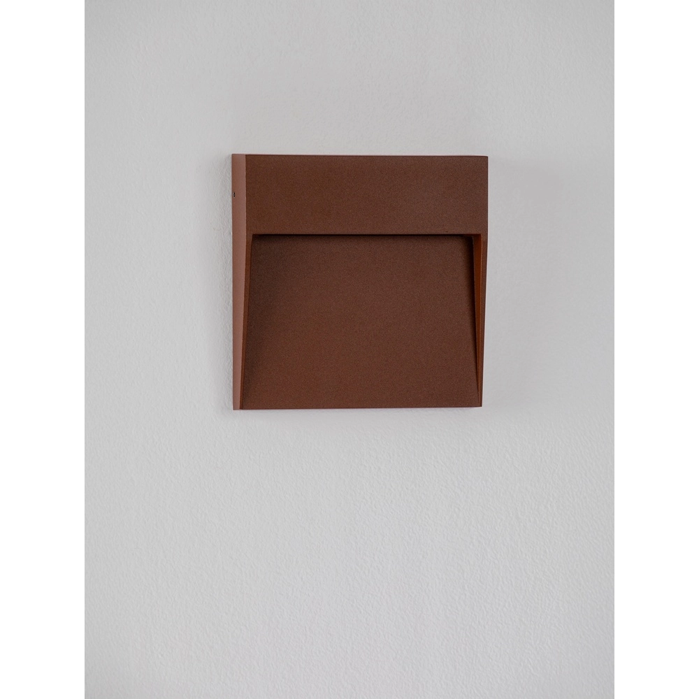 Quadratische Wandleuchte Fem Rostbraun Lyora 5212017478948