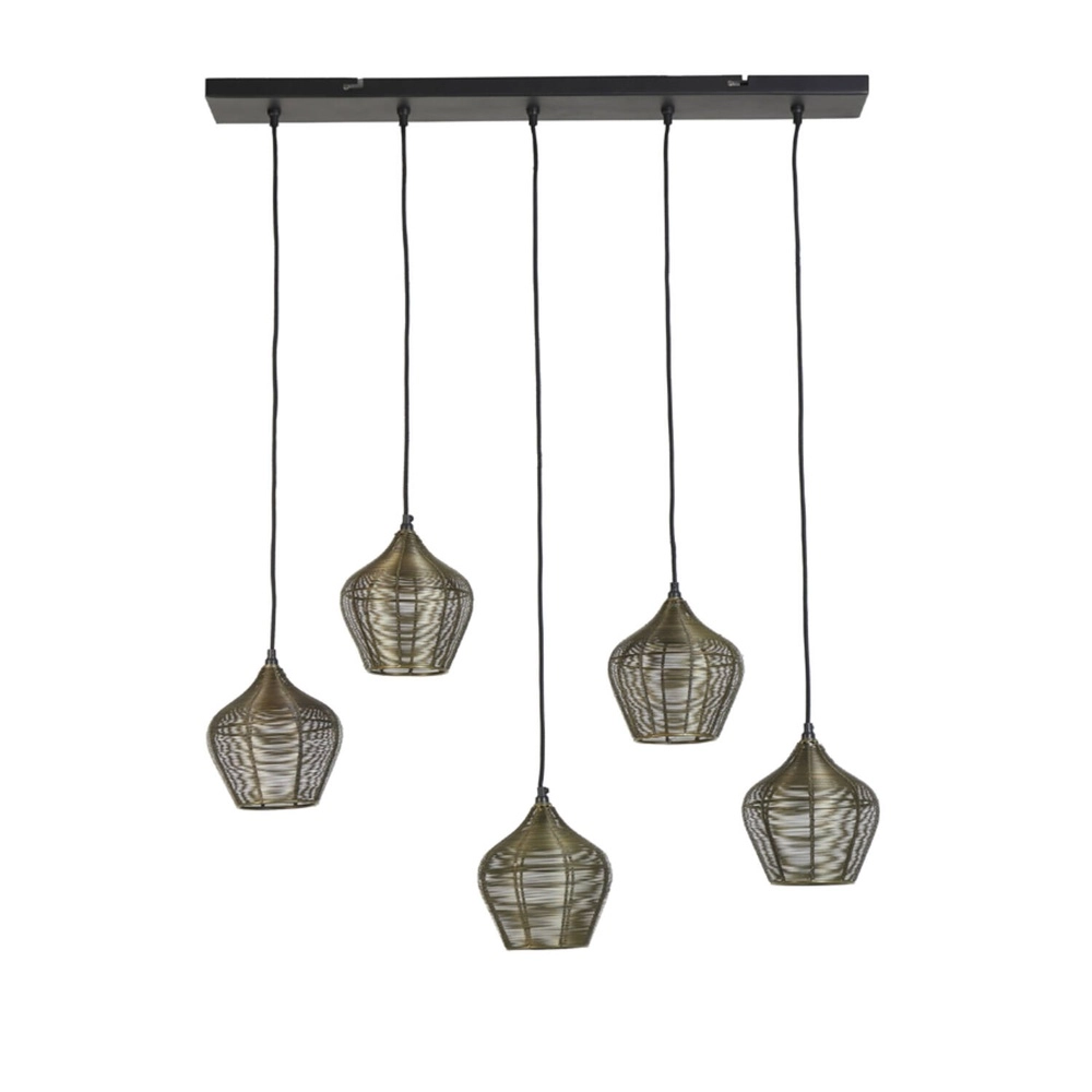 Pendellampe Alvaro 5-Licht Bronze