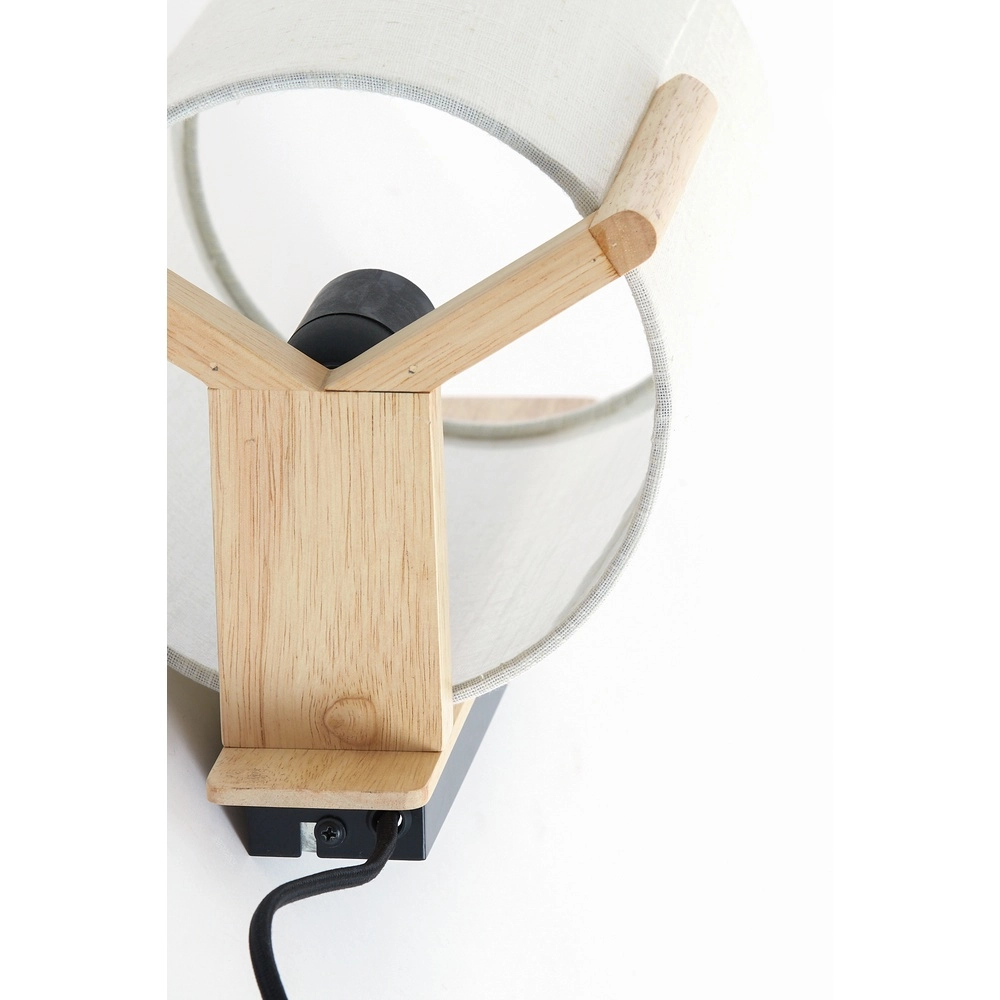 Wandlampe im dänischen Design Litto Natürlich mit Leinen Light & Living 8717807792756