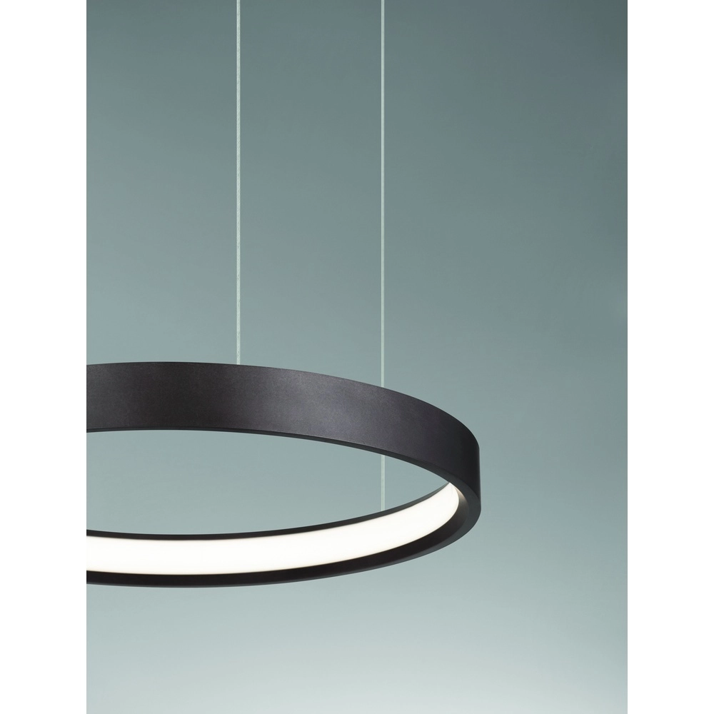 Schlanke Pendelleuchte Perrine Ø 40cm kaffeebraun Lyora 5212017438928