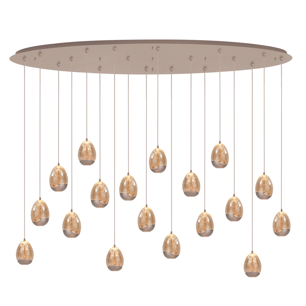 Pendellampe Champagne Egg Champagne 18-Licht