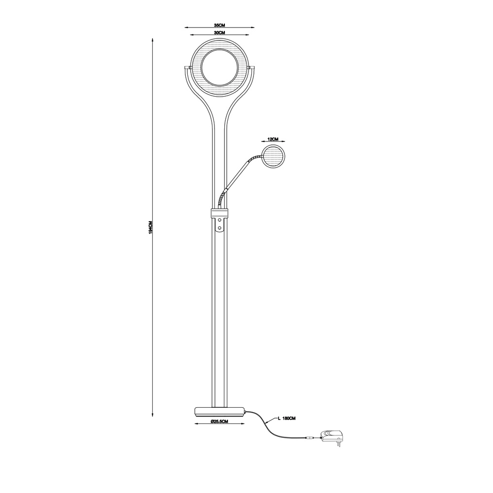 Design-Leselampe Ebro Schwarz Globo 9007371451203